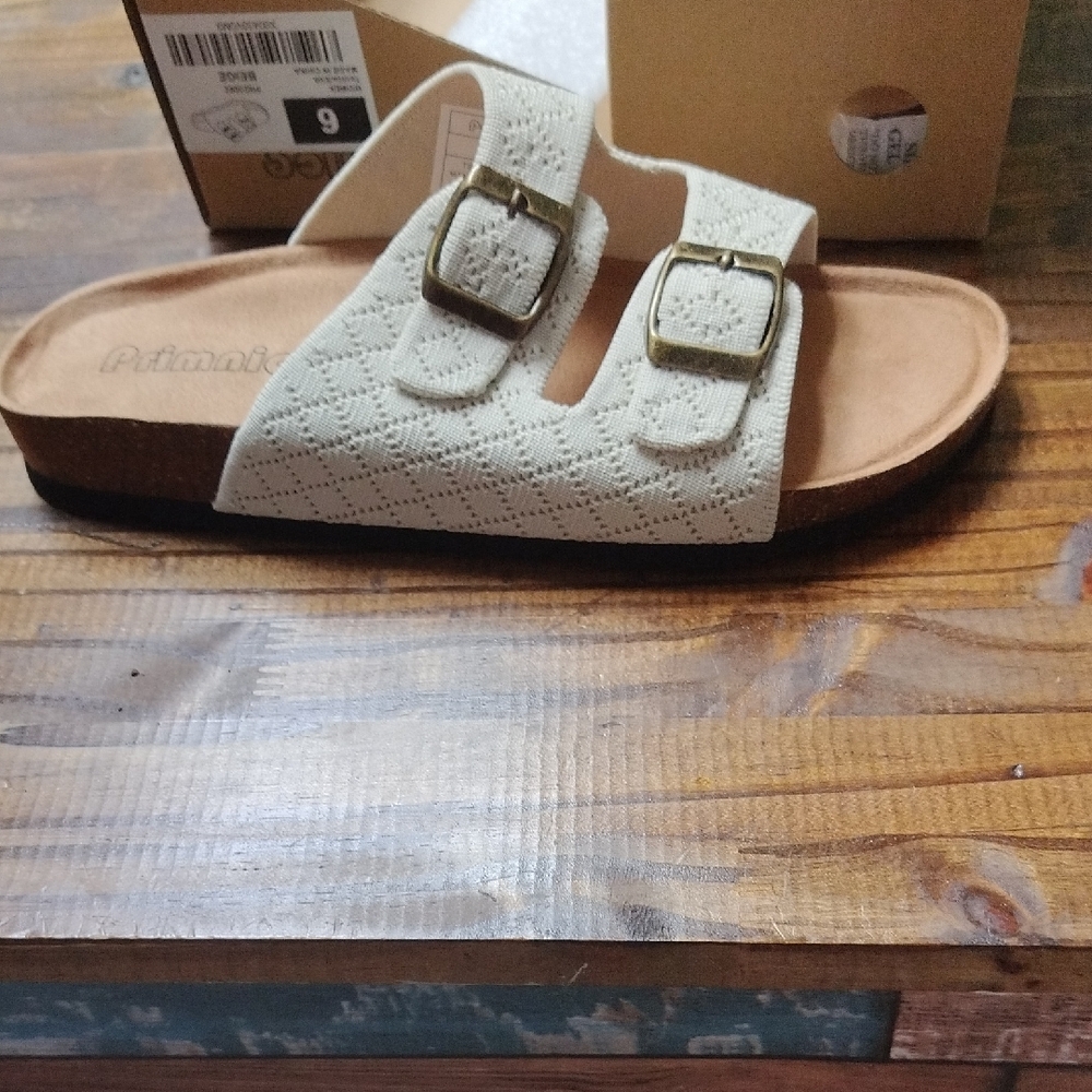Primark Cream Buckle Sandals for Women